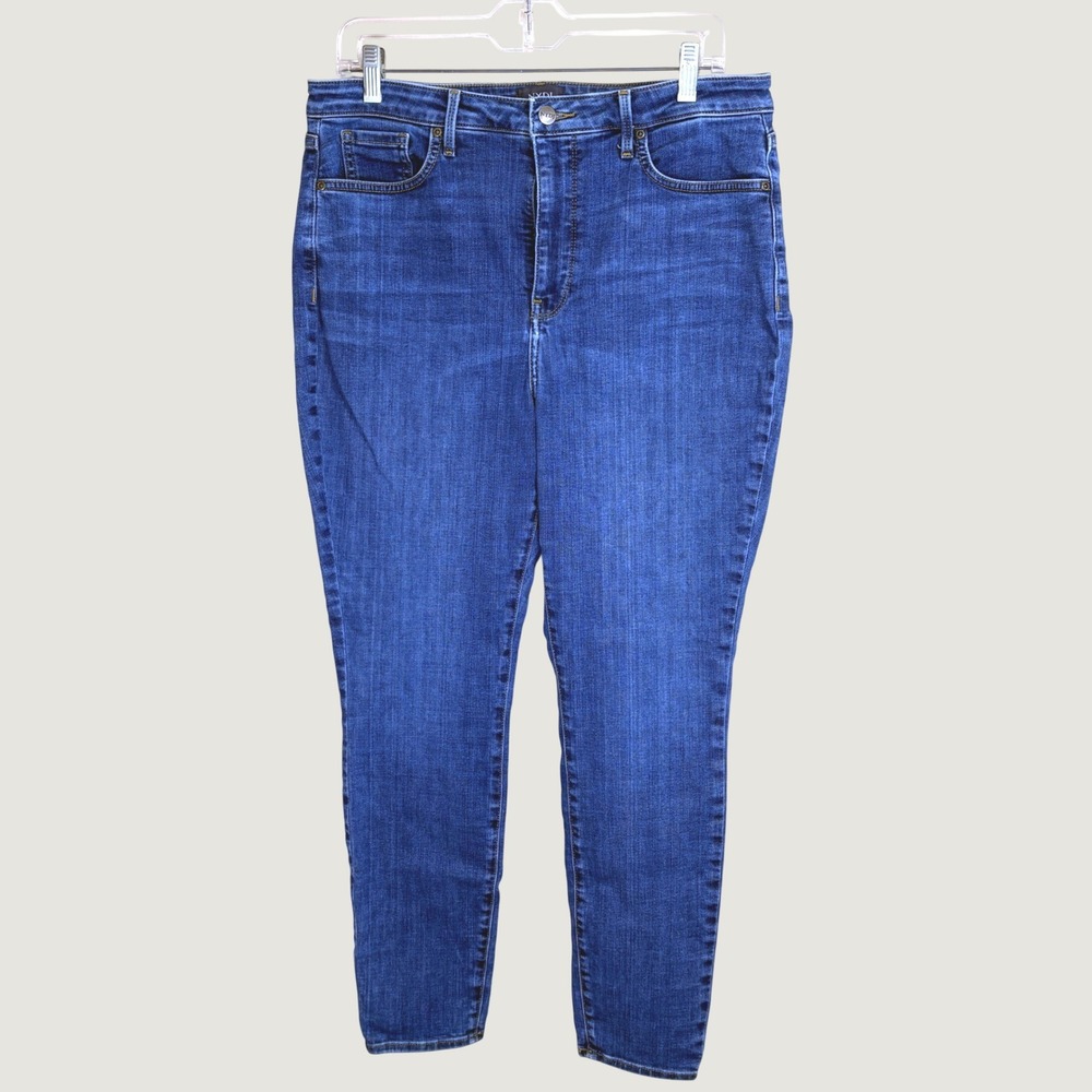 NYDJ Womens 12 Ami Skinny Jeans Med Wash Blue High Rise Lift Tuck Five Pocket